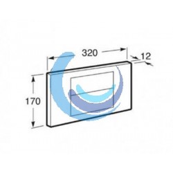 Placa accionamiento Duplo-N Roca 3/6 L 320 x 170 Cromo Brillo