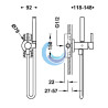 Grifo con ducha para inodoro (Medidas)