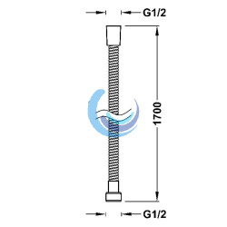 Flexo ducha Acero 1700 mm
