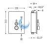 Grifo temporizado empotrado con selector de temperatura para ducha