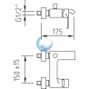 Grifo de baño-ducha monomando Paula