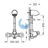 Conjunto de grifo temporizado mural con selector de temperatura para ducha