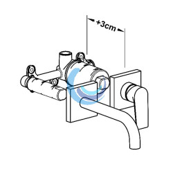 Prolongación para grifos monomando empotrado 30 mm