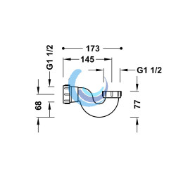 Sifón PVC bañera(Medidas)