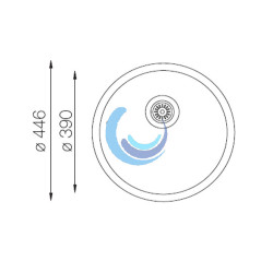 Fregadero circular 1 seno (Medidas)