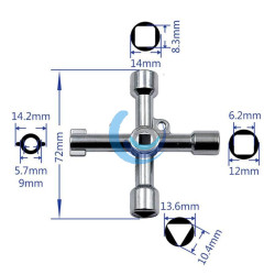 Llave puerta de contador  universal