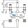 Grifo de lavabo repisa bimando With2 Antigona