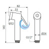 CONJUNTO HIGIÉNICO DUCHA BIDET SIN VÁLVULA