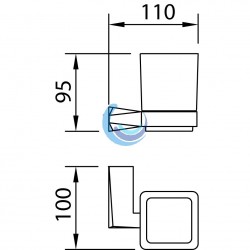 Accesorio baño portavasos Ventu