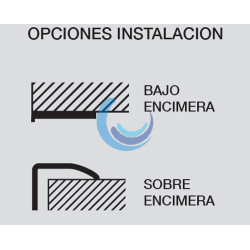 Fregaderos sobre encimera y bajo encimera