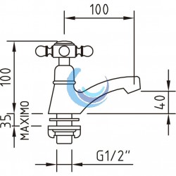 Grifo de lavabo bimando With2 Antigona