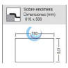 Fregadero rectangular seno y escurridor Sobre encimera