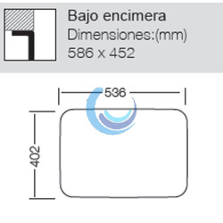 Fregadero de cocina bajo encimera