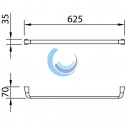 Accesorio baño toallero 62,5 cm Elegance