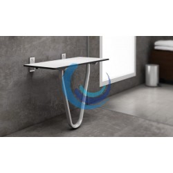 Asiento para ducha ancho (L) plegable con soporte a suelo Solid +