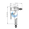 Flotador Dual Compacta para alimentación de cisterna lateral o inferior, (dos en uno)