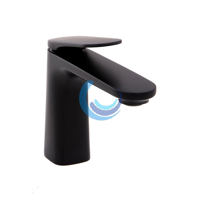 Grifo corto negro lavabo