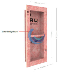 Hornacina de ducha prefabricada con estante