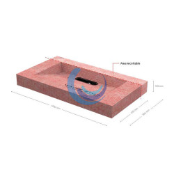 Lavabo prefabricado e impermeable para revestir