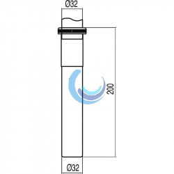 Alargadera para sifón 200 mm