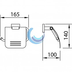 Accesorio baño portarrollo con tapa Urban