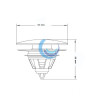Desagüe Universal Cromado Tipo Clic Clac Ø38 mm