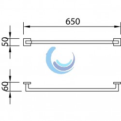 Accesorio baño toallero 65 cm Urban