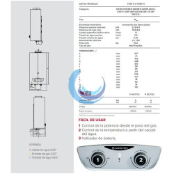 Calentador atmosférico ARISTON FAST R X 11 L