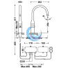 Grifo electrónico para cocina  profesional negro mate