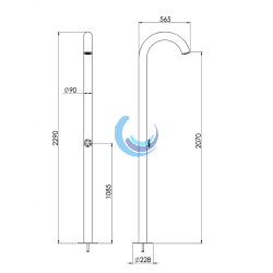 Medidas duchas para piscina y jardin
