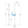 Medidas duchas para piscina y jardin
