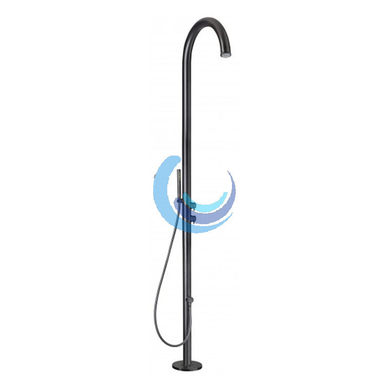 columnas ducha negra para jardin