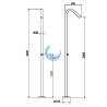 Medidas para duchas exterior piscina
