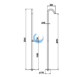 Dimension ducha jardin piscina