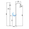 Columna ducha exterior COMET monomando