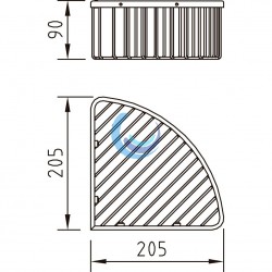 Accesorio baño jabonera esquina rejilla Urban
