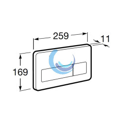 Placa de accionamiento antivandálica de acero inoxidable con descarga dual