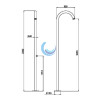 Columna ducha exterior COMET Temporizada