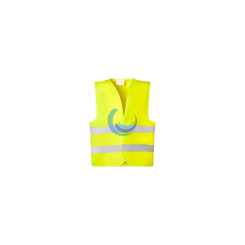 Chaleco reflectante amarillo talla XL con dos bandas reflectantes, certificado CE para alta visibilidad