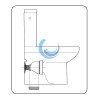 Manguito wc curvo recortable