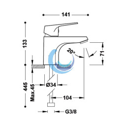 Monomando lavabo cromo