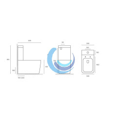 Dimensiones inodoro a suelo 81×60,5×34
