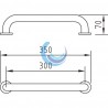 Accesorio baño asa de seguridad 30 cm recta Urban