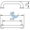 Accesorio baño asa de seguridad 20 cm recta Urban