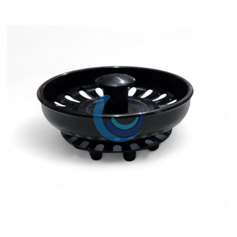 Tapón rejilla completa valvula Cesta Negro Ø75