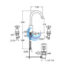 Grifo de Lavabo Bimando sobre Encimera - C205