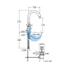 Grifo de Lavabo Monobloc Bimando Premium - C226