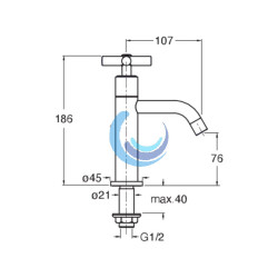 Grifo de un Agua 1 Orificio sobre Repisa - C230