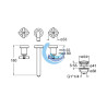 Kit Exterior Bimando de Lavabo Empotrado Caño 180 mm - C242