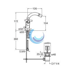 Grifo de Bidé Monobloc Bimando Premium - C326